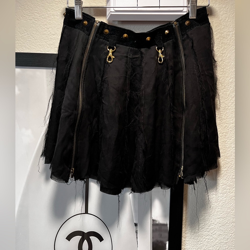 Rare COLLECTORS Betsey Johnson Y2K silk mini skirt